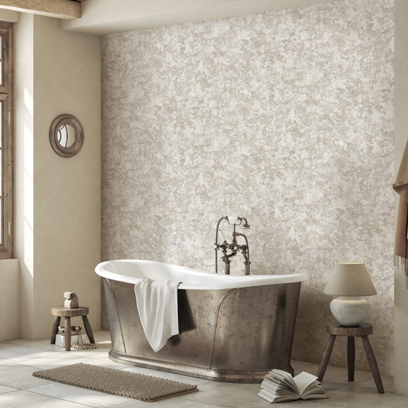 Pyrite Plaster Effect Metallic Wallpaper