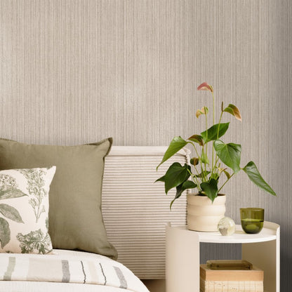 Kilim Textured Striped Wallpaper