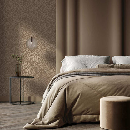 Sunda Leopard Print Metallic Wallpaper