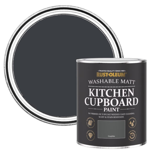 Rust Oleum Kitchen Cupboard Paint - Graphite 750ml