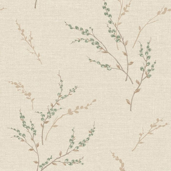 Carmella Tree Wallpaper - Green Sample