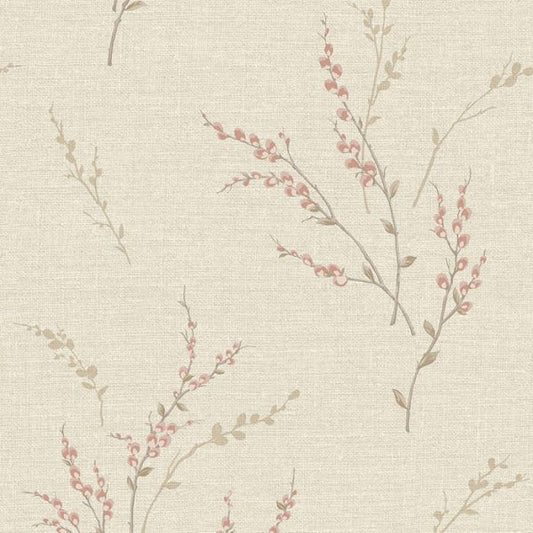 Carmella Tree Wallpaper - Pink Sample