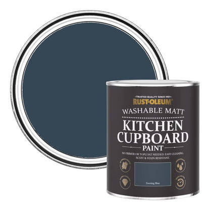 Rust Oleum Kitchen Cupboard Paint - Evening Blue 750ml