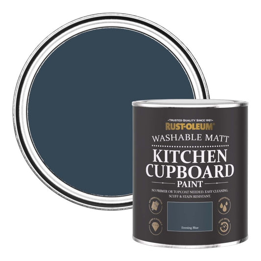 Rust Oleum Kitchen Cupboard Paint - Evening Blue 750ml