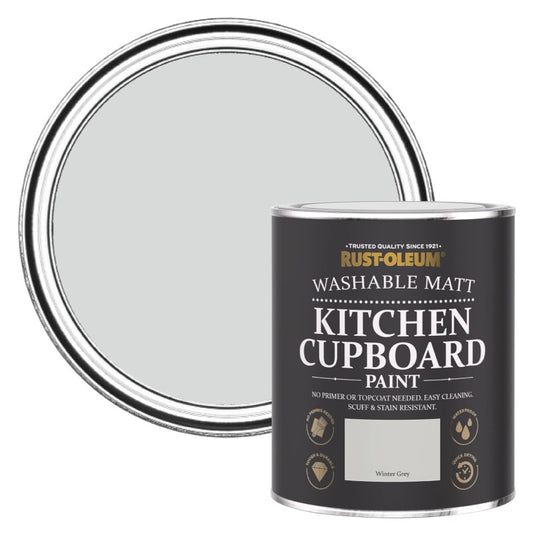 Rust Oleum Kitchen Cupboard Paint - Winter Grey 750ml
