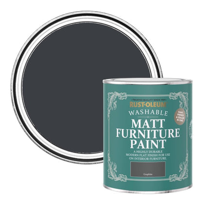 Rust Oleum Matt Furniture Paint - Graphite 750ml