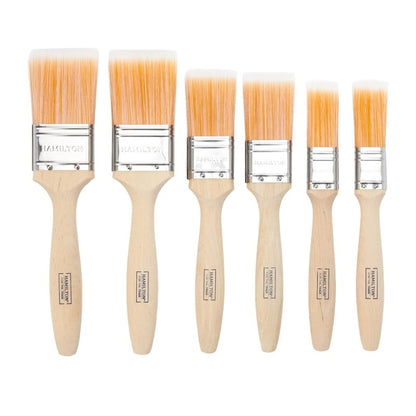 Hamilton For the Trade Fine Flat Tip Brushes - 6 Pack