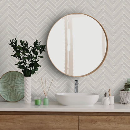 Cerros Chevron Tile Stone Wallpaper
