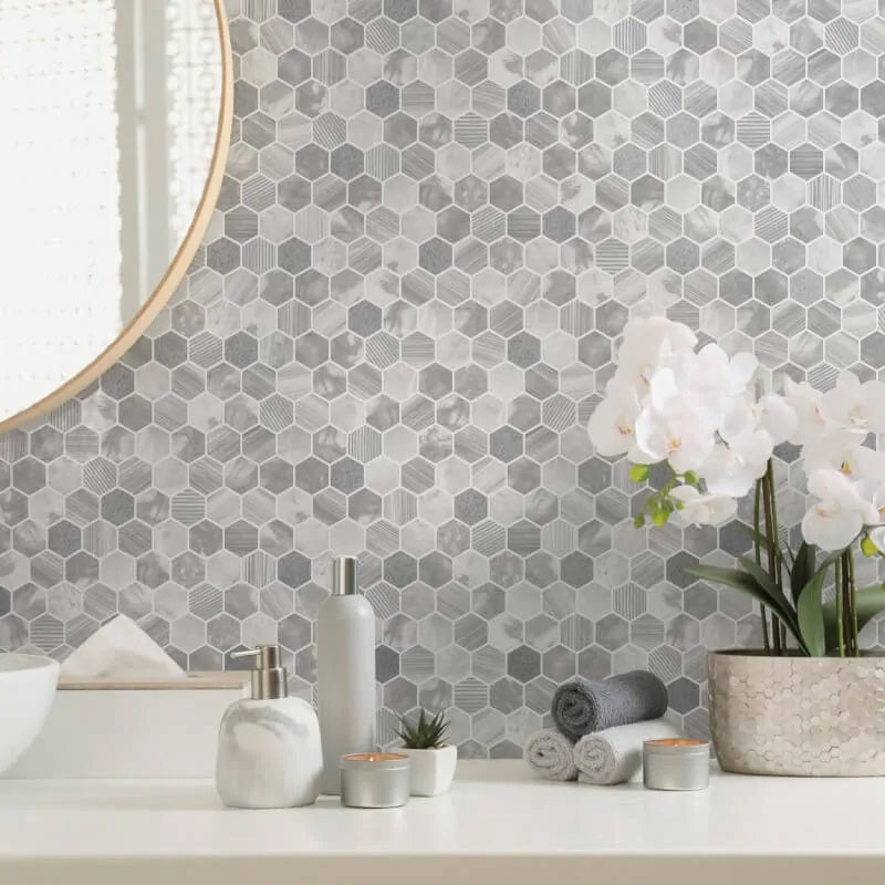 Hexara Tile Mosaic Wallpaper