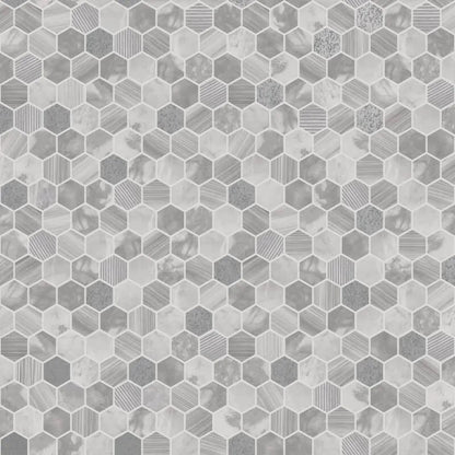 Hexara Tile Mosaic Wallpaper