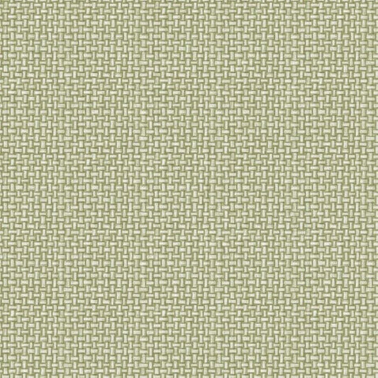 Biderbost Woven Effect Wallpaper - Green Sample