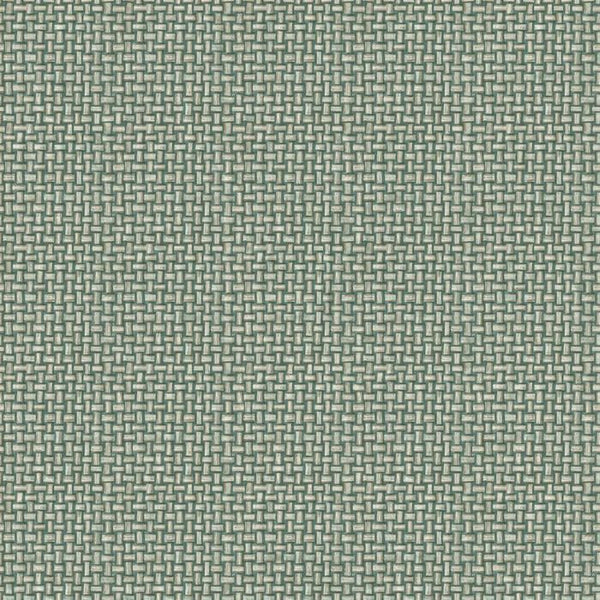 Biderbost Woven Effect Wallpaper - Teal Sample