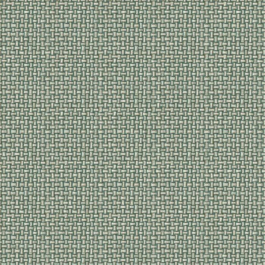 Biderbost Woven Effect Wallpaper - Teal Sample