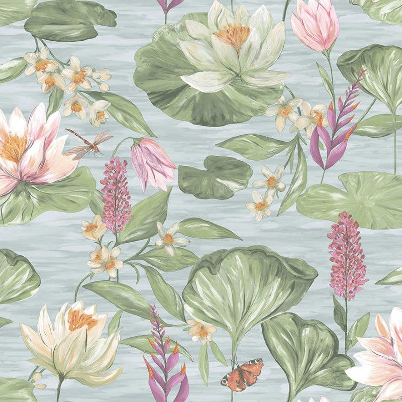 Water Lily Floral Wallpaper | Decorating Centre Online