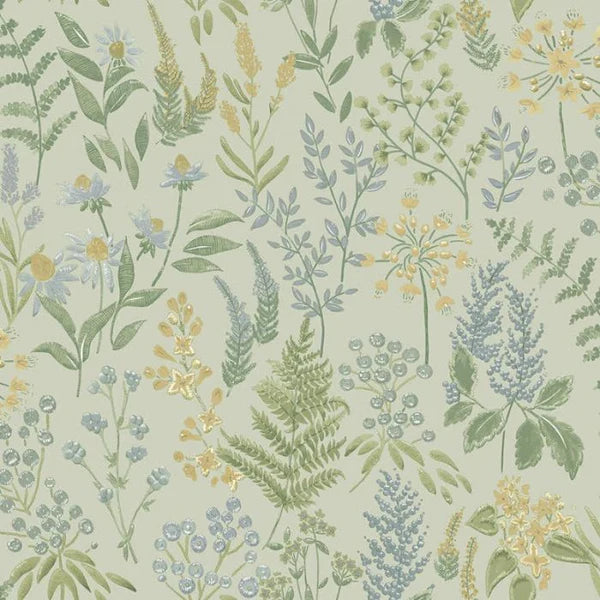 Calvert Meadows Wallpaper - Blue Sample