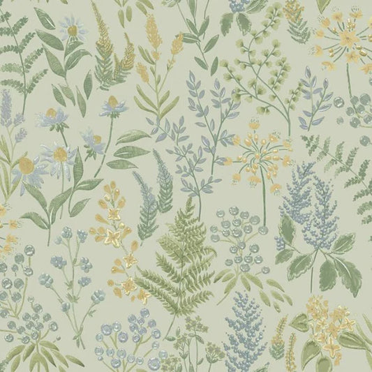 Calvert Meadows Wallpaper - Blue Sample