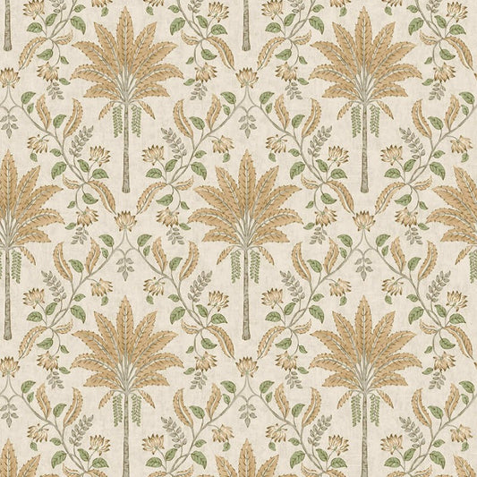 Ariara Tropical Palm Tree Wallpaper Sample - Orange