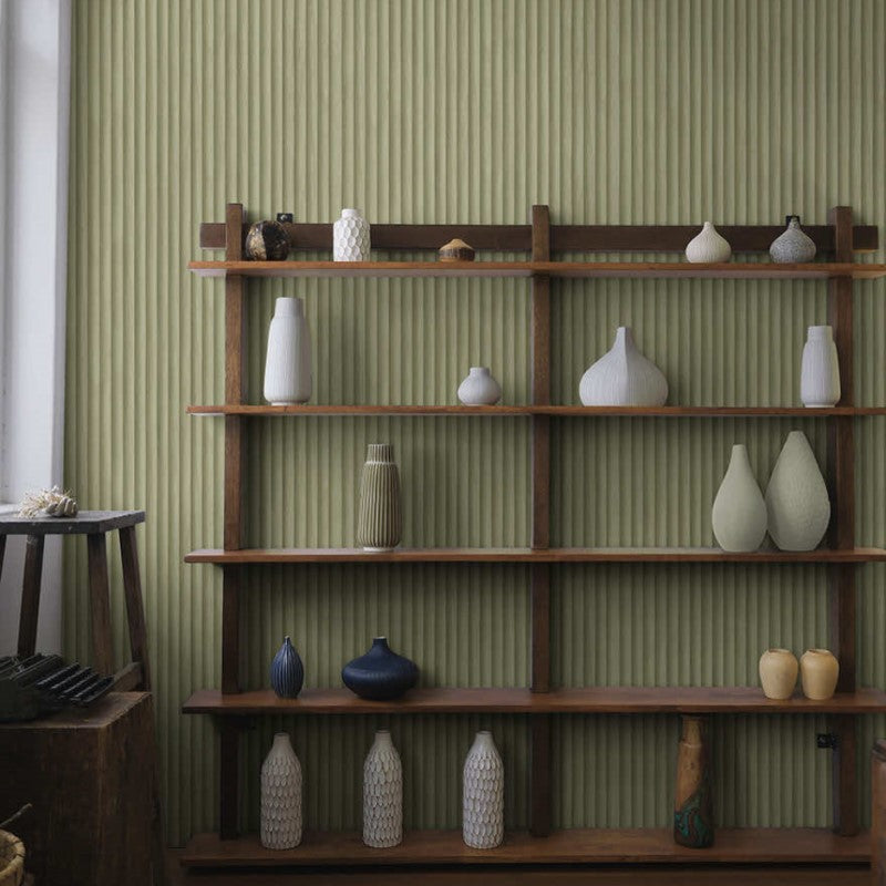 Teak Wood Panel Wallpaper