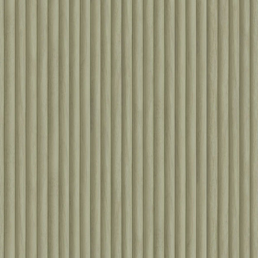 Teak Wood Panel Wallpaper Sample - Sage