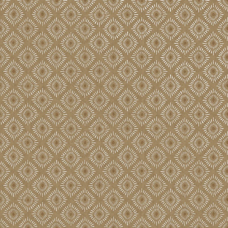 Sunstone Geometric Motif Wallpaper Sample - Orange