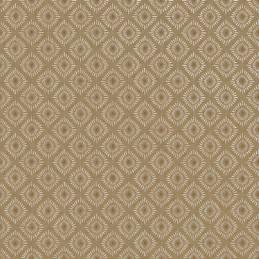 Sunstone Geometric Motif Wallpaper Sample - Orange