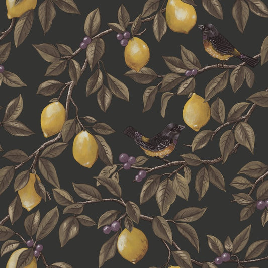 Ponderosa Lemon Trail Wallpaper Sample - Charcoal