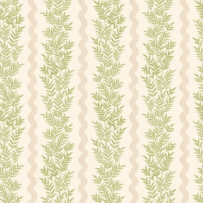 Pipkin Stripe Leaf Wallpaper
