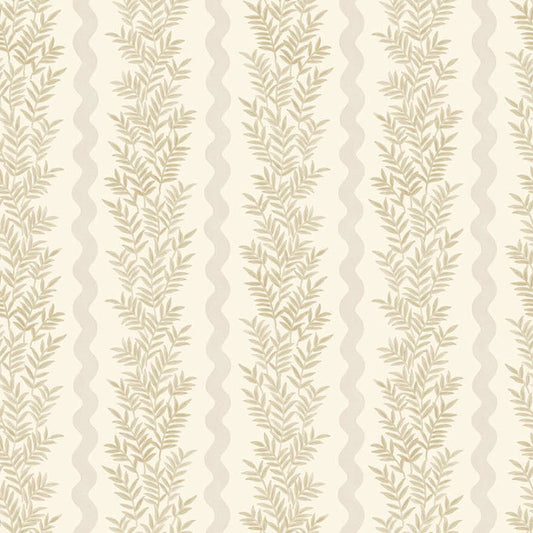 Pipkin Stripe Leaf Wallpaper Sample - Natural