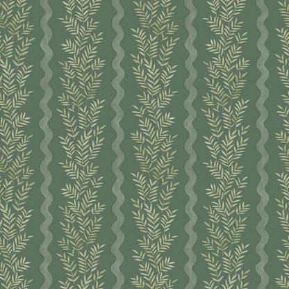 Pipkin Stripe Leaf Wallpaper