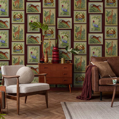 Menagerie Animal Frame Wallpaper