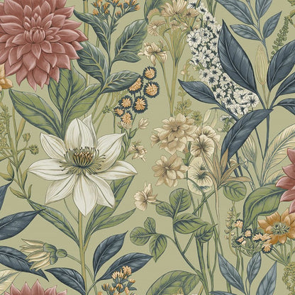 Clematis Botanical Wallpaper
