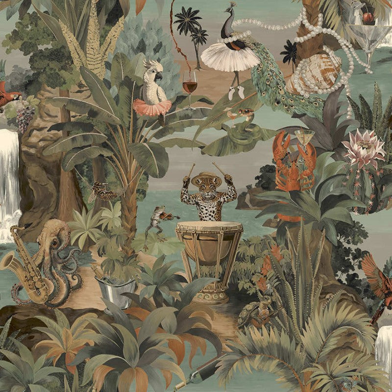 Sunset Carnival Animal Wallpaper