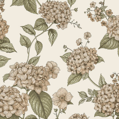 Hortensia Botanical Wallpaper