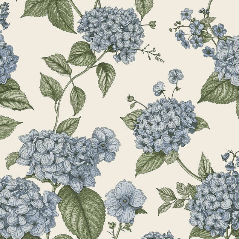 Hortensia Botanical Wallpaper