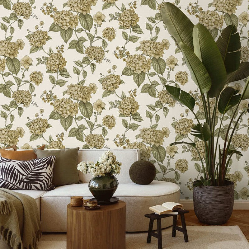 Hortensia Botanical Wallpaper