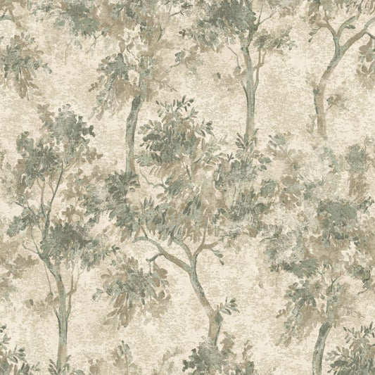 Tipu Tree Wallpaper Emerald Green Sample