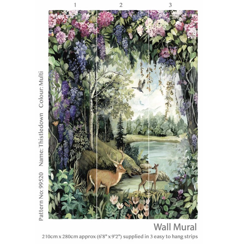 Thistledown Woodland Mural Wallpaper