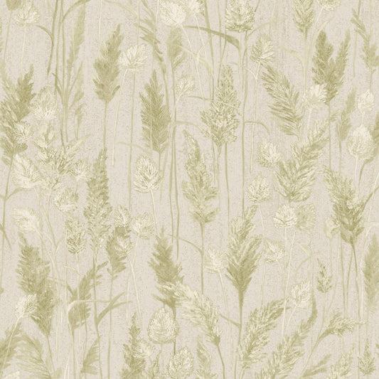 Meadow Grasses Wallpaper - Green Sample