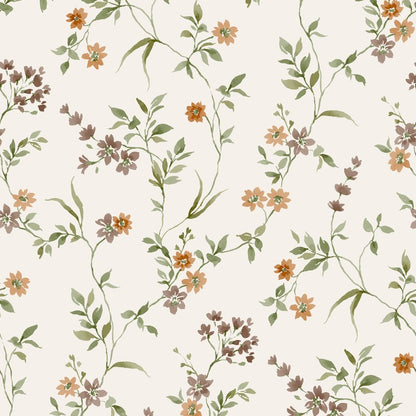 Lila Floral Sprig Wallpaper