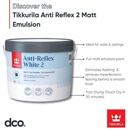 Tikkurila Anti Reflex 2 Matt Emulsion - White