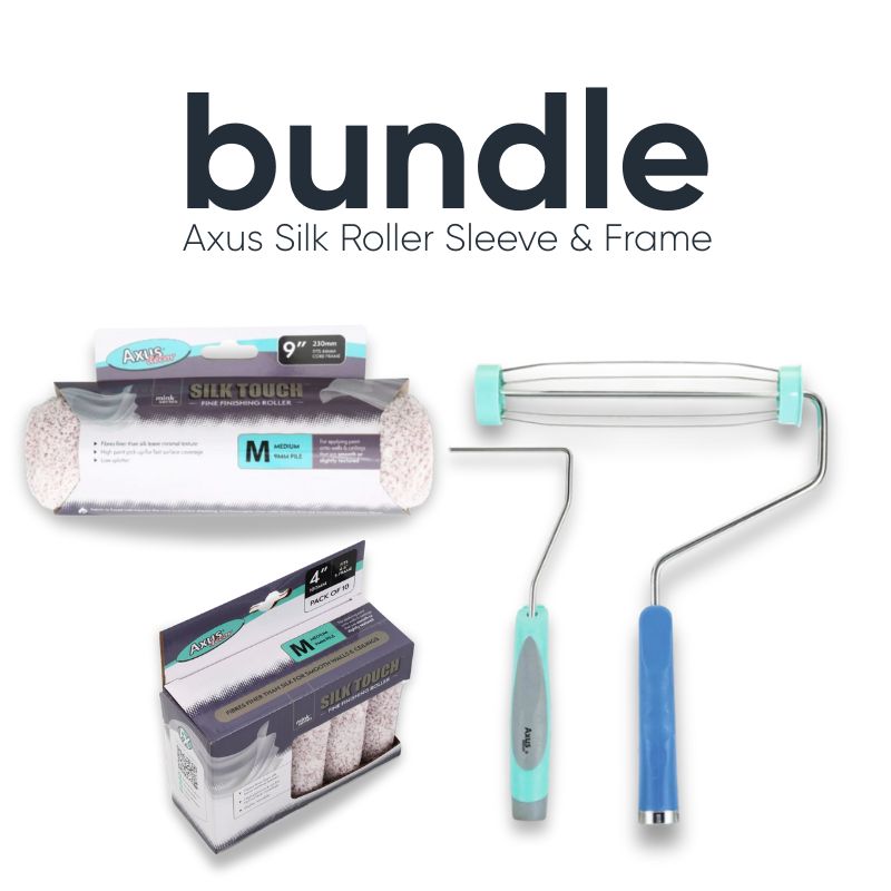 Axus Silk Touch Roller Sleeve & Frame Bundle