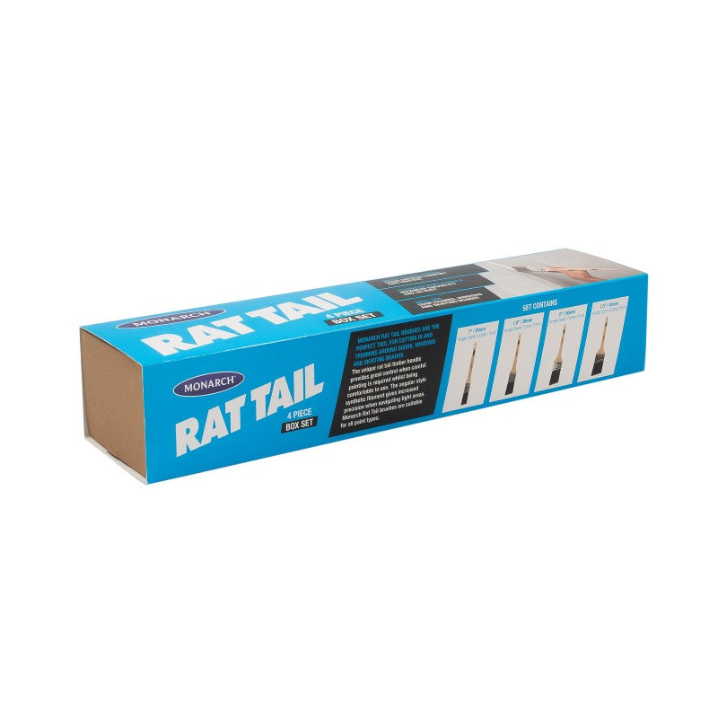 Monarch Rat Tail Brush 4 Piece Box Set
