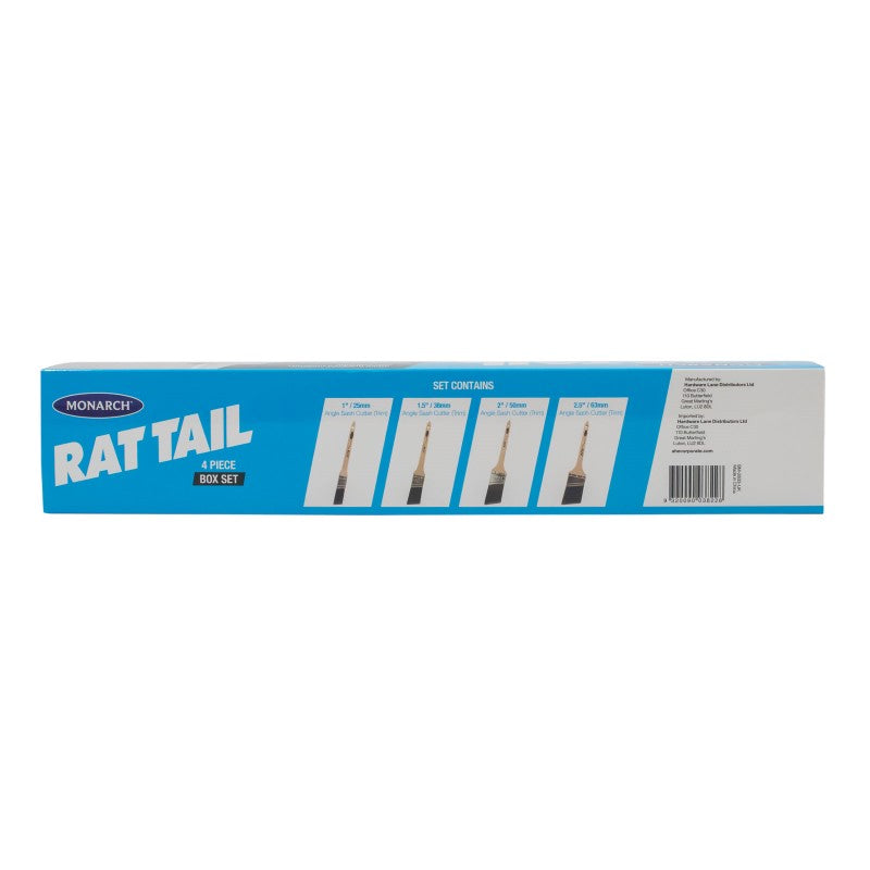 Monarch Rat Tail Brush 4 Piece Box Set