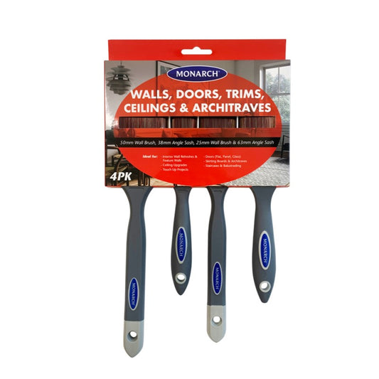 Monarch Walls Ceilings Doors Trims and Architraves Paint Brush Pack