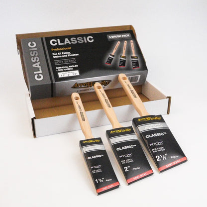 Arroworthy Classic Semi-Oval Angled Long Handle Brush