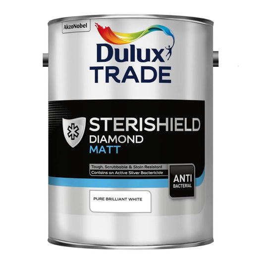 Dulux Trade Sterishield Diamond Matt - Pure Brilliant White