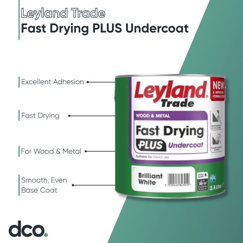 Leyland Trade Fast Drying PLUS Undercoat - Brilliant White/Dark Grey