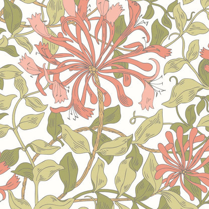 Hoopla Walls Honeysuckle Leaf Trail Wallpaper