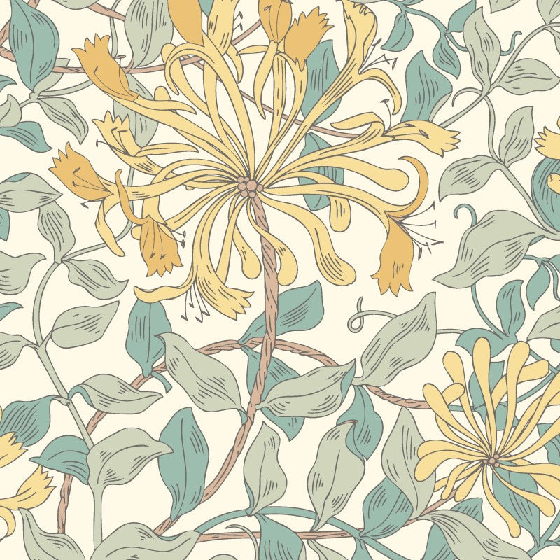 Hoopla Walls Honeysuckle Leaf Trail Wallpaper