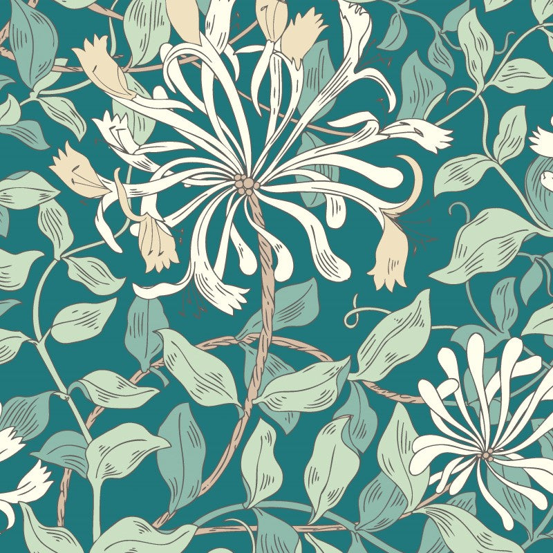 Hoopla Walls Honeysuckle Leaf Trail Wallpaper